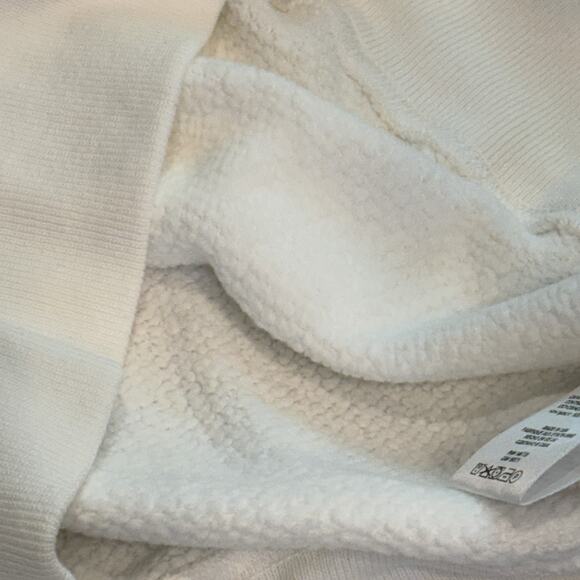 RE/DONE Pullover Womens Small Off White Half Zip‎ Sweatshirt Made USA Cotton - Picture 11 of 16